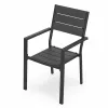 Zestaw 2 krzeseł ogrodowych na taras balkon stal HDPE szare MultiGarden-1380103