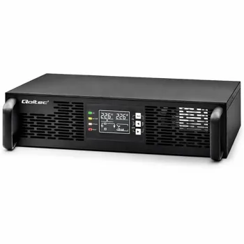 Qoltec Zasilacz awaryjny UPS do RACK | 1kVA | 1000W | Power Factor 1.0 | LCD | EPO | USB | On-line