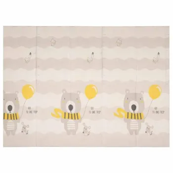 Mata edukacyjna piankowa dwustronna składana 150x200cm drzewa misie-1384620
