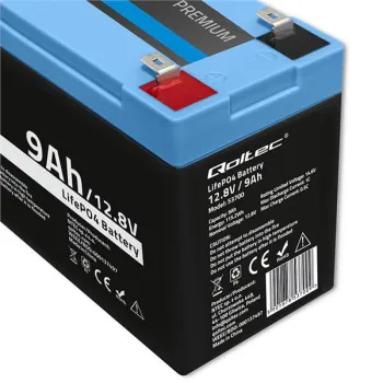 Qoltec Akumulator LiFePO4 Litowo-Żelazowo-Fosforanowy | 12.8V | 9Ah | 115.2Wh | BMS -1381136