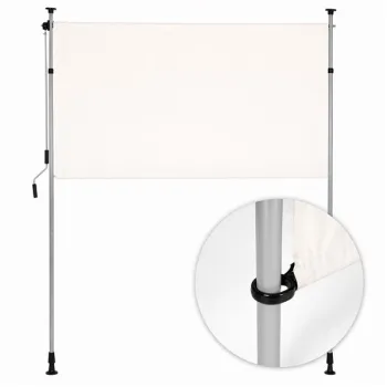 Markiza zaciskowa rozporowa roleta zwijana na korbkę regulacja wysokości beżowa MultiGarden-1385135