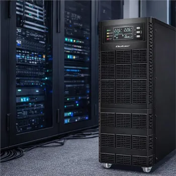 Qoltec Zasilacz awaryjny UPS | 10kVA | 10000W | Power Factor 1.0 | LCD | EPO | USB | On-line-1381216