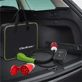 Qoltec Adapter siłowy do ładowarek EV | gniazdo CEE 32A 5P | Przejściówka 400V na SCHUKO 230V | max 16A | 3.5 kW -13