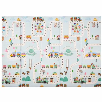 Mata edukacyjna piankowa dwustronna składana 150x200cm balony ulica-1384610
