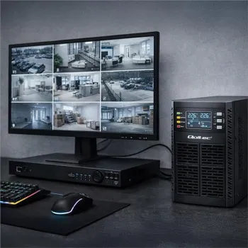 Qoltec Zasilacz awaryjny UPS | 2kVA | 2000W | Power Factor 1.0 | LCD | EPO | USB | On-line-1381202