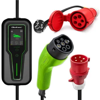 Qoltec Adapter siłowy do ładowarek EV | gniazdo CEE 32A 5P | Przejściówka 400V na SCHUKO 230V | max 16A | 3.5 kW -13