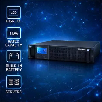 Qoltec Zasilacz awaryjny UPS RACK | 1kVA | 800W | LCD-1380964