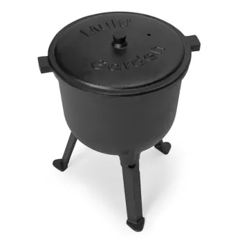 Kociołek żeliwny emaliowany 8L stojący garnek myśliwski ognisko grill MultiGarden-1380143