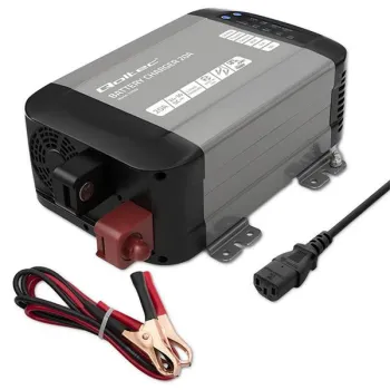 Qoltec Inteligentna ładowarka Monolith do akumulatorów LiFePO4 AGM GEL SLA | 20A | 24V-1381246