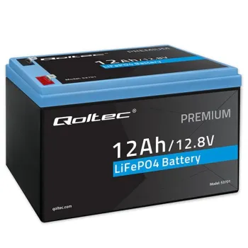 Qoltec Akumulator LiFePO4 Litowo-Żelazowo-Fosforanowy | 12.8V | 12Ah | 153.6Wh | BMS