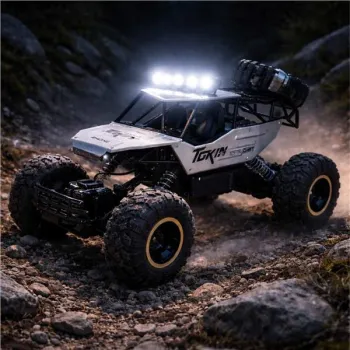 Samochód zdalnie sterowany na pilota RC Rock Crawler 1:12 4WD METAL srebrny-1384761