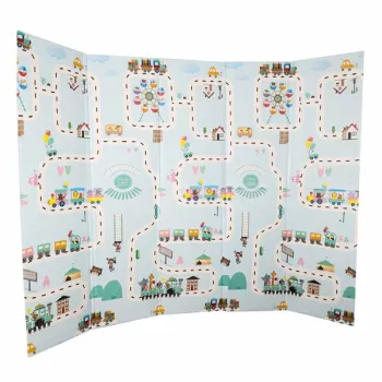 Mata edukacyjna piankowa dwustronna składana 150x200cm balony ulica-1384612
