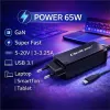Qoltec Ładowarka sieciowa 65W GaN Super Fast | 5-20V | 3-3.25A | USB 3.1| Laptop | Smartfon | Tablet-1409269