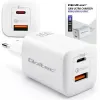 Qoltec Ładowarka sieciowa 65W GaN ULTRA | 5-20V | 2.25-3.25A | 1 x USB typ C PD | 1 x USB QC 3.0 | Laptop | Smartfon | 