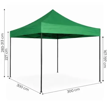 Pawilon ogrodowy eventowy automatyczny samorozkładalny namiot daszek 3x3 m zielony MultiGarden-1408972