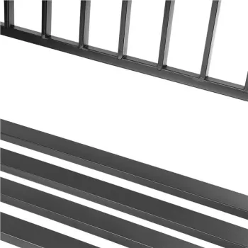 Ławka ogrodowa z oparciem parkowa na taras balkon metalowa konstrukcja-1408682