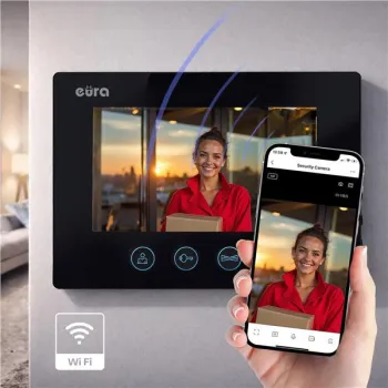 WIDEODOMOFON EURA VDP-90A3 DELTA + czarny monitor TUYA-1409770