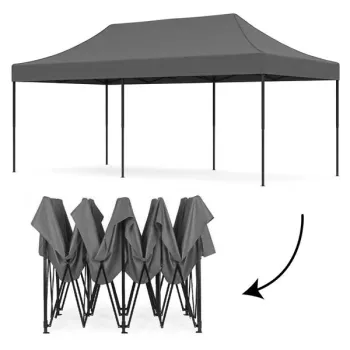 Pawilon ogrodowy eventowy automatyczny samorozkładalny namiot 3x6 m szary MultiGarden-1408826