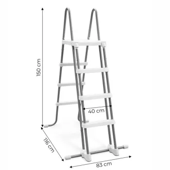 Drabinka do basenu 91-107 cm antypoślizgowe stopnie INTEX 28075-1409107
