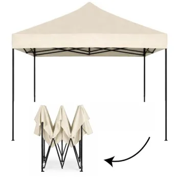 Pawilon ogrodowy eventowy automatyczny samorozkładalny namiot daszek 3x3 m beżowy MultiGarden-1408979