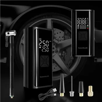 Pompka rowerowa elektryczna kompresor do opon powerbank 6000mAh latarka LED-1408740