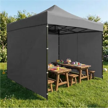 Pawilon ogrodowy eventowy automatyczny samorozkładalny namiot 3x3 m szary MultiGarden-1408905