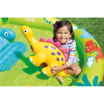 Basen dmuchany dla dzieci wodny plac zabaw z dinozaurami zjeżdżalnia fontanna INTEX 57166-1409006