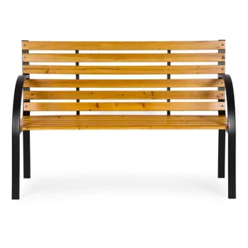 Drewniana ławka ogrodowa z oparciem 122x57 cm parkowa MultiGarden-1409068