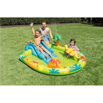 Basen dmuchany dla dzieci wodny plac zabaw z dinozaurami zjeżdżalnia fontanna INTEX 57166-1409003
