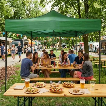 Pawilon ogrodowy eventowy automatyczny samorozkładalny namiot daszek 3x3 m zielony MultiGarden-1408964