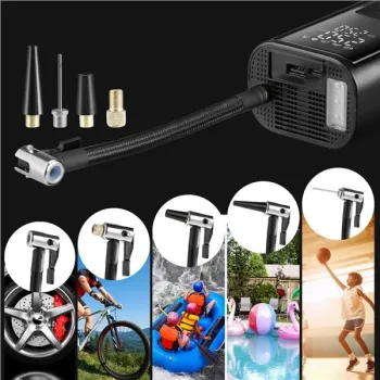 Pompka rowerowa elektryczna kompresor do opon powerbank 6000mAh latarka LED-1408738