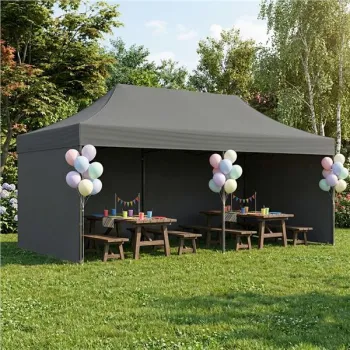 Pawilon ogrodowy eventowy automatyczny samorozkładalny namiot 3x6 m szary MultiGarden-1408822