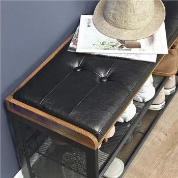 Szafka na buty regał z siedziskiem LOFT drewniana-1408599