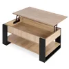 Stolik kawowy rozkładany blat podnoszony 90 cm schowek półka dąb sonoma ModernHome-1412020