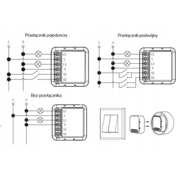 Moduł OXT mini ściemniacz 2 obwody WiFi TUYA T226-1412098