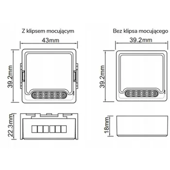 Moduł OXT mini ściemniacz 2 obwody WiFi TUYA T226-1412099