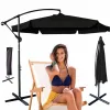 Parasol ogrodowy LUARO duży składany z wysięgnikiem 290cm czarny-1428291