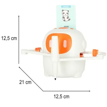 Zabawka interaktywna edukacyjna robot nauka rysowania fiszki mazaki pomarańczowy-1428224