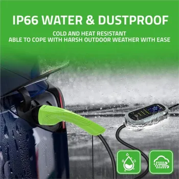 Qoltec Mobilna ładowarka do samochodu elektrycznego EV i hybryd z regulacją 2w1 Typ2 | 11kW | 400V | CEE 16A | Wi-fi |