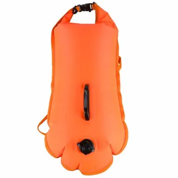 Bojka do pływania boja asekuracyjna ratunkowa pływacka sucha kieszeń gwizdek 28l-1428219