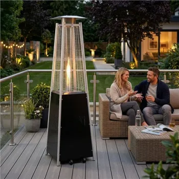 Ogrzewacz parasol gazowy 180 cm grzejnik 11.5 kW na ogród patio reduktor wąż pokrowiec MultiGarden-1428756