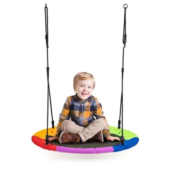 Huśtawka ogrodowa bocianie gniazdo 100 cm kolorowa ECOTOYS-1428438