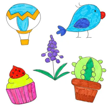 Zabawka interaktywna edukacyjna robot nauka rysowania fiszki mazaki pomarańczowy-1428228