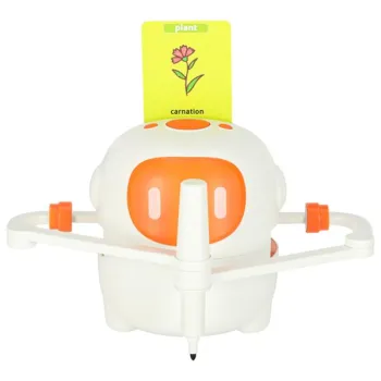 Zabawka interaktywna edukacyjna robot nauka rysowania fiszki mazaki pomarańczowy-1428239