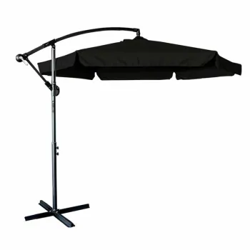 Parasol ogrodowy LUARO duży składany z wysięgnikiem 290cm czarny-1428293