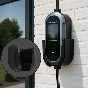 Qoltec Mobilna ładowarka do samochodu elektrycznego EV i hybryd z regulacją 2w1 Typ2 | 3.5kW | 230V | SCHUKO 16A | Wi-