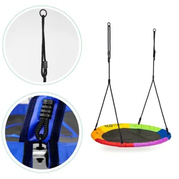 Huśtawka ogrodowa bocianie gniazdo 100 cm kolorowa ECOTOYS-1428437