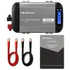 Qoltec Przetwornica napięcia Pure Sine Wave | 12V na 230V | 500/1000W | LCD | USB | USB-C | Kompatibilność z LiFePo4 
