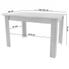 Stół rozkładany prostokątny 120-160x80 cm do kuchni jadalni dla 4-6 osób dąb artisan-1430389