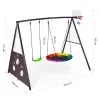 Plac zabaw dla dzieci huśtawka ogrodowa 4w1 kosz do koszykówki bocianie gniazdo ECOTOYS-1434663
